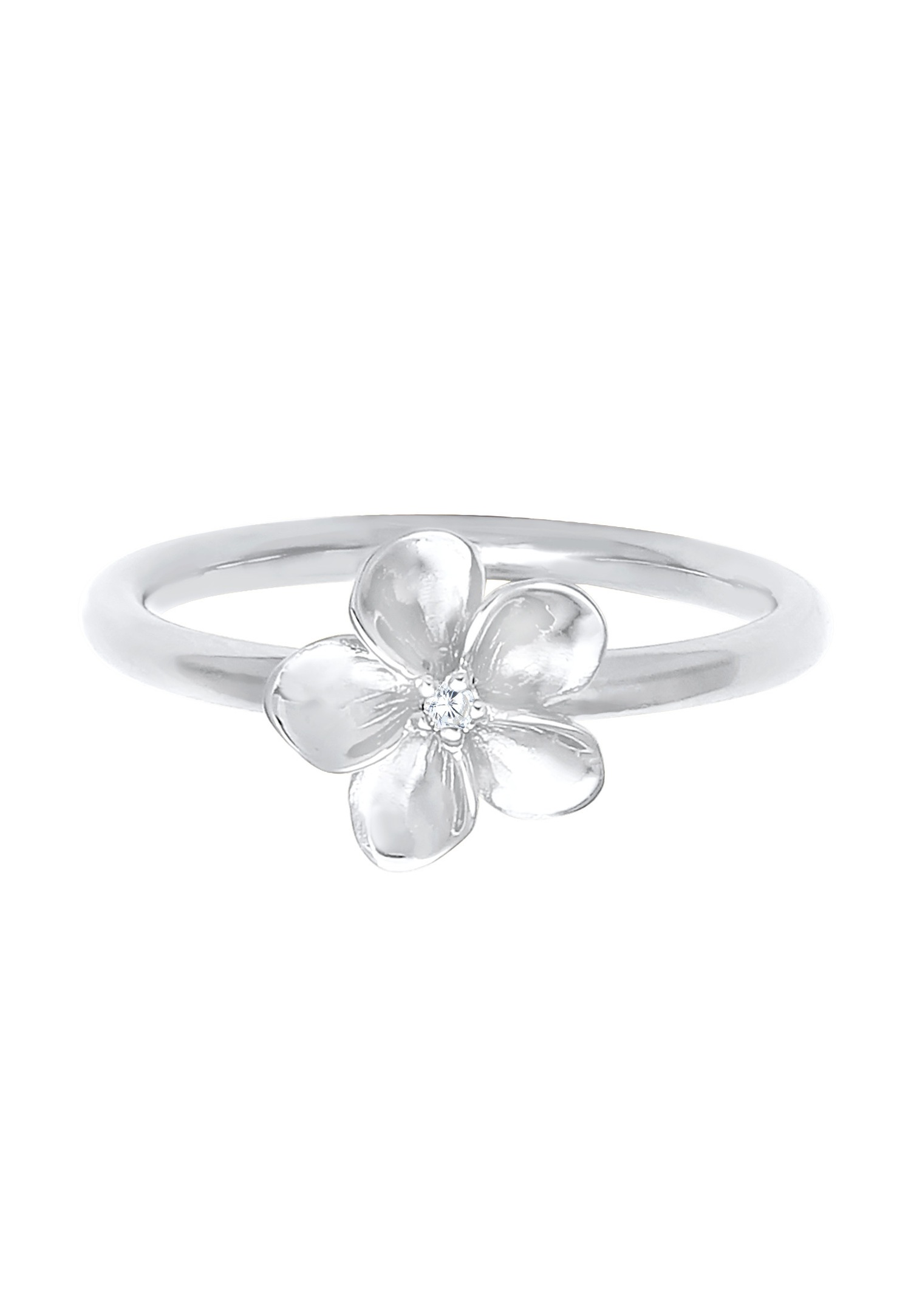 Nenalina Dames portant une fleur de frangipanier avec des cristaux de zircone en argent sterling 925