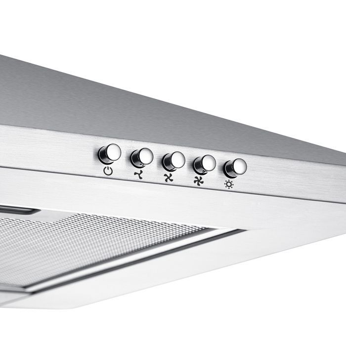 CIARRA 90cm A++ Cooker Hood, 370 m³/h, 3 Speeds, Extraction & Recirculation, with 2 Stainless Steel Carbon Filters