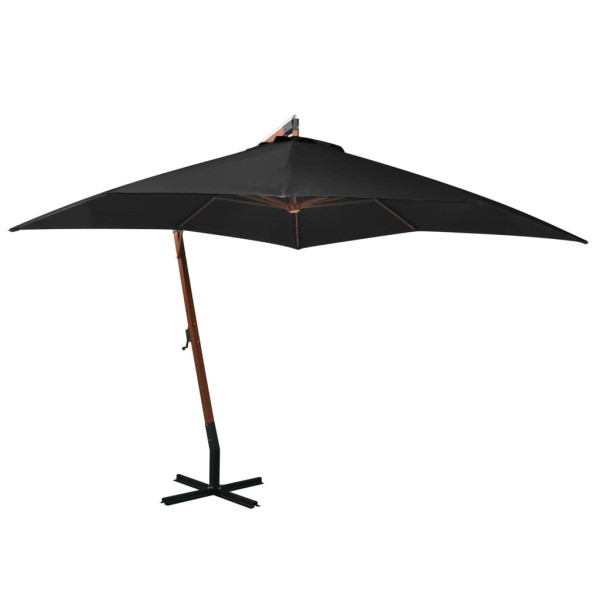 Parasol ogrodowy Czarny 3 x 3 m vidaXL