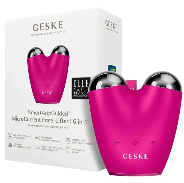 Geske MicroCurrent Face-Lifter 6in1 Urządzenie do mikroprądowego liftingu twarzy Magenta