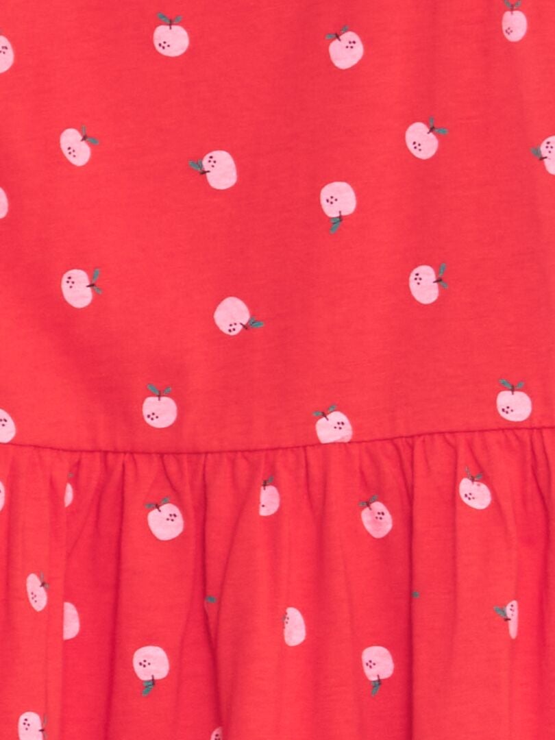 Lichtgewicht jurk met print - ROOD