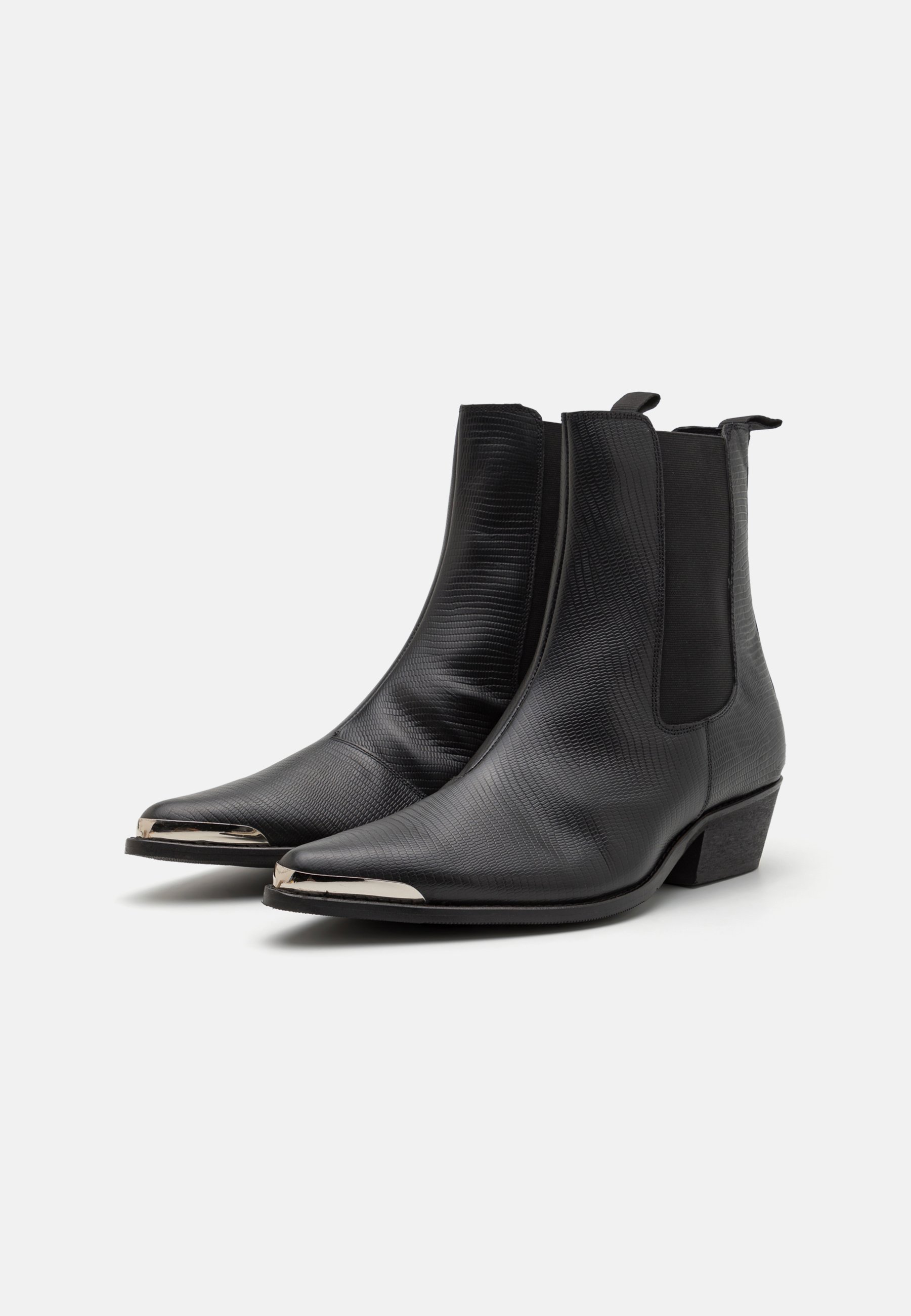 Zign LEATHER UNISEX - Cowboy/biker enkellaarsje - zwart