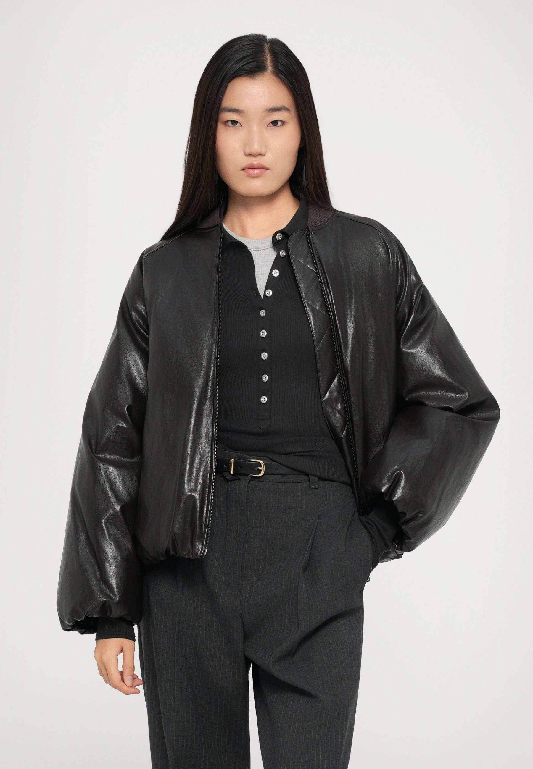 WEEKEND MaxMara POTENTE - Imitatieleren jas - chocolade