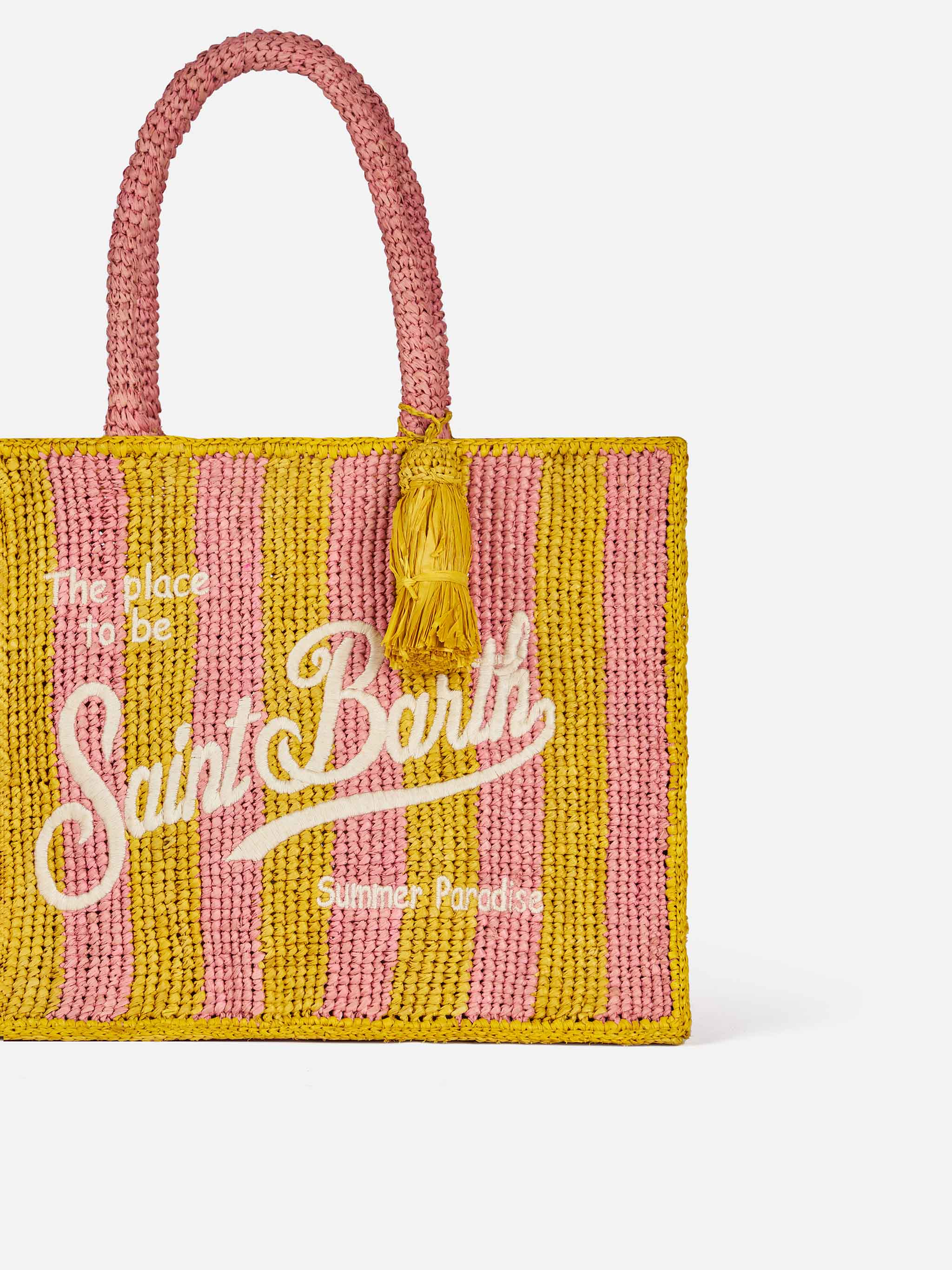 Colette-Tasche aus gestreiftem Bast