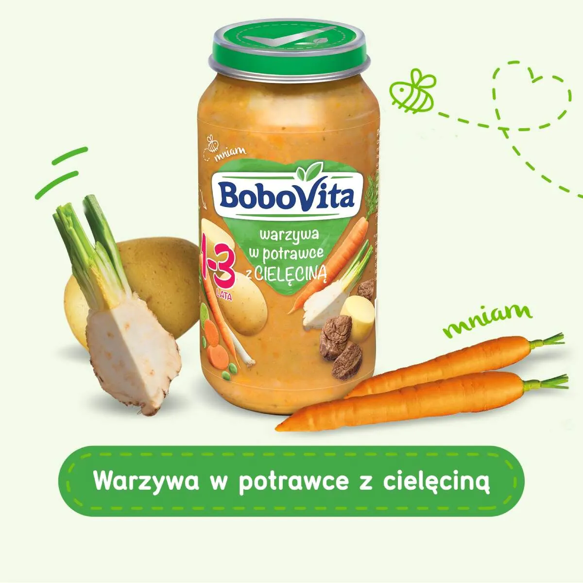 Bobovita Obiad Warzywa w Delikatnej Potrawce z Cielęciną