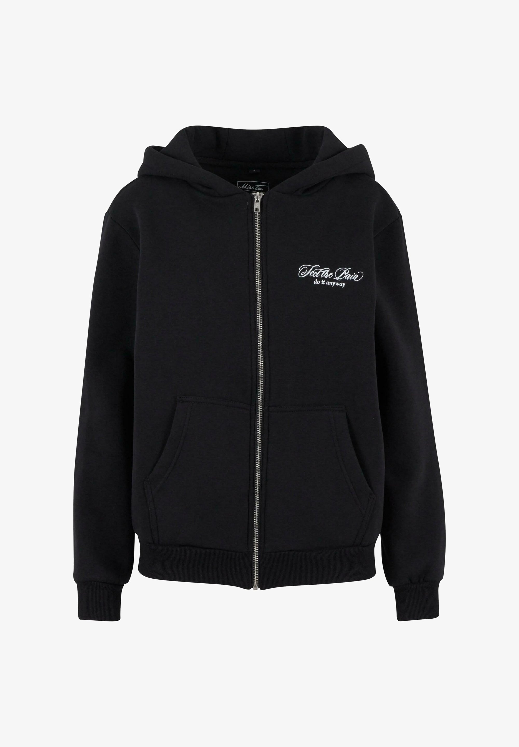 Mister Tee FEEL THE PAIN FLUFFY - Felpa con zip - nera