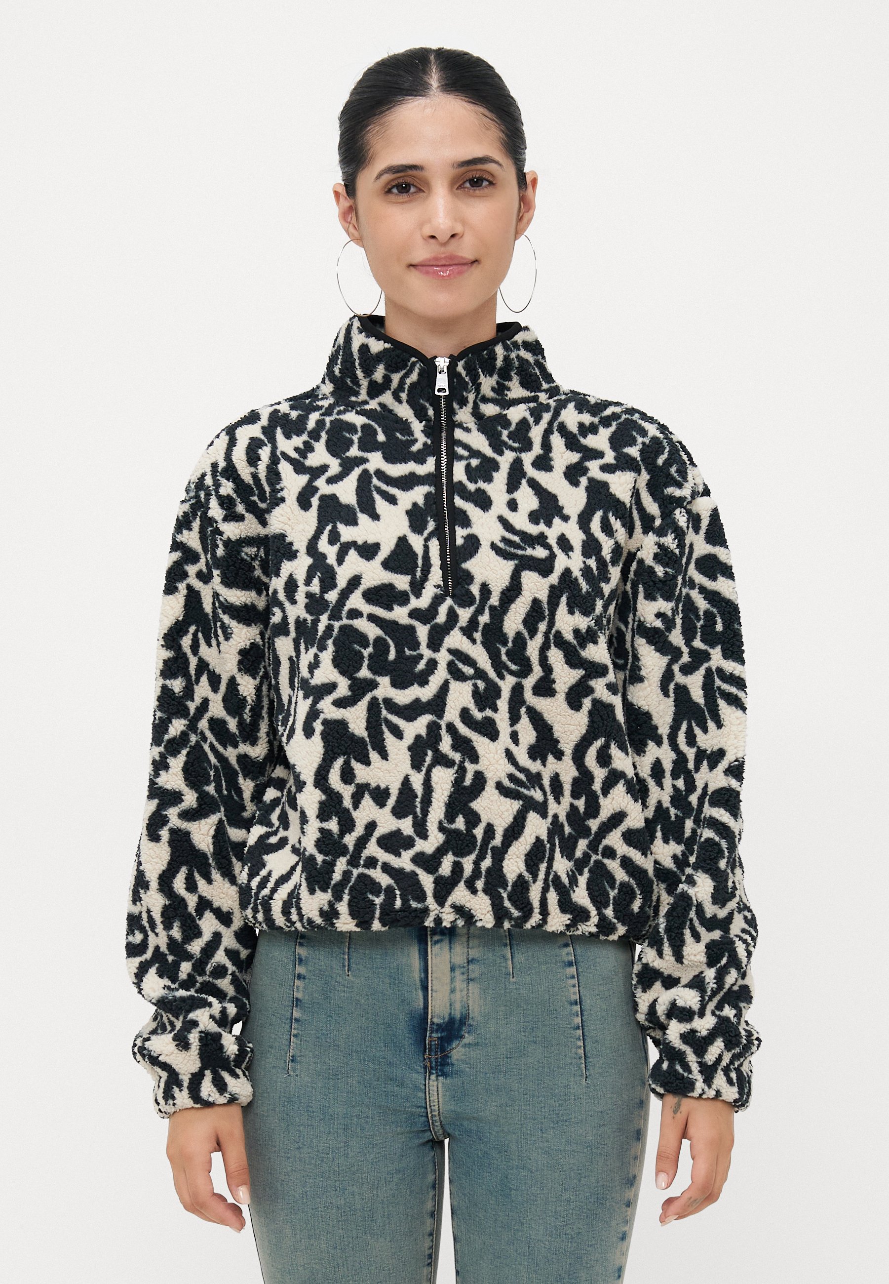 ONLY Petite ONLNEW DALLAS HIGHNECK ZIP - Fleecegenser - black