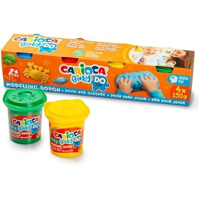 Pasta modellabile - CAROCA - 8 colori - Asciugatura all'aria - Personaggi divertenti - Dai 12 mesi in su