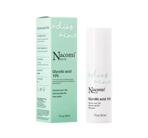 Nacomi Next Level Adiós Acné kwas glikolowy 10% serum do twarzy 30 ml