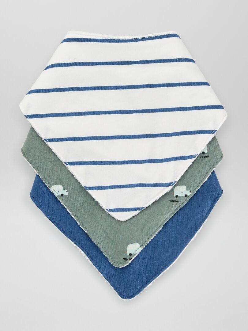Conjunto de 3 babadores triangulares - VERDE