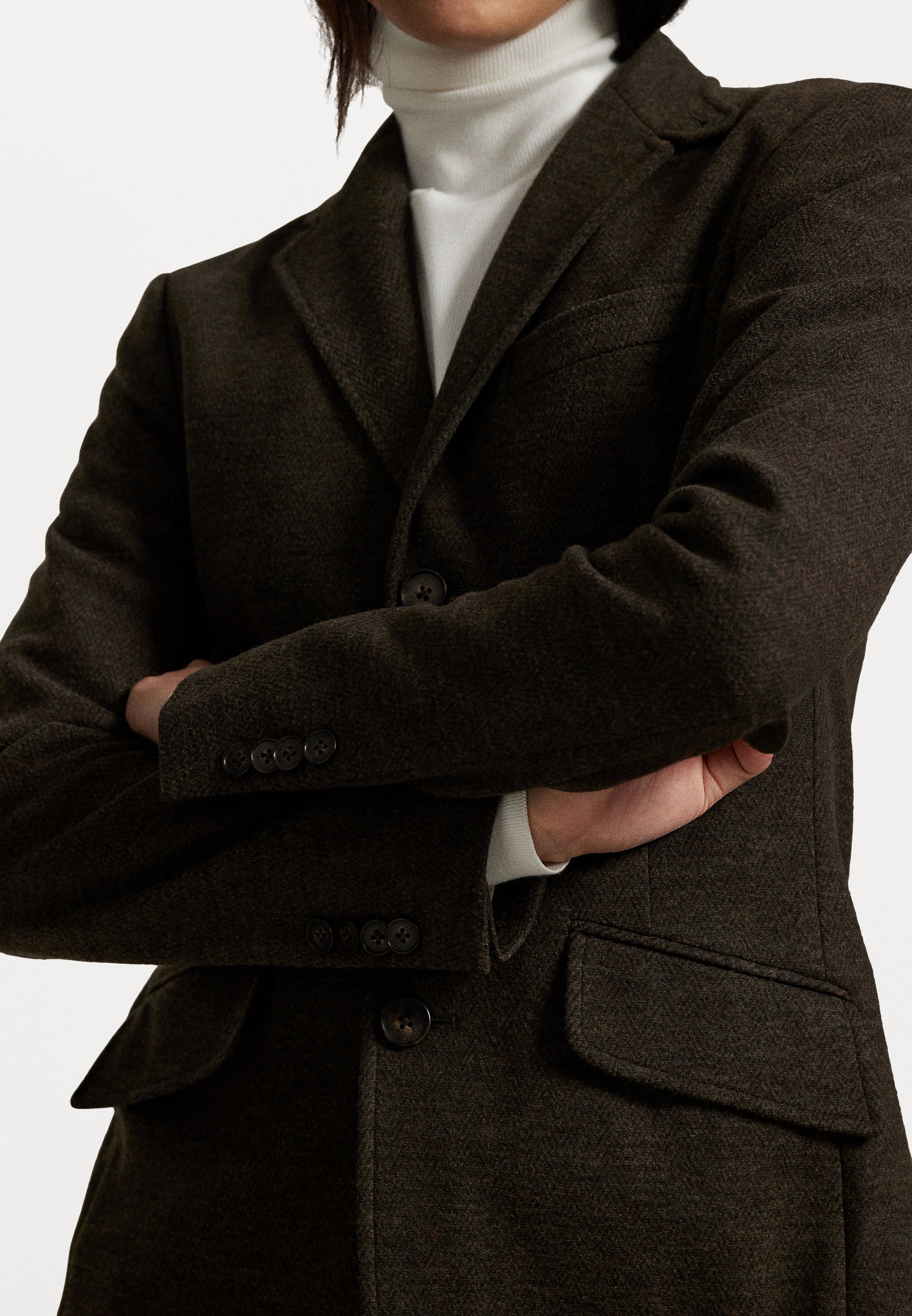 Polo Ralph Lauren Herringbone Jacquard Knit Blazer - Blazer - loden