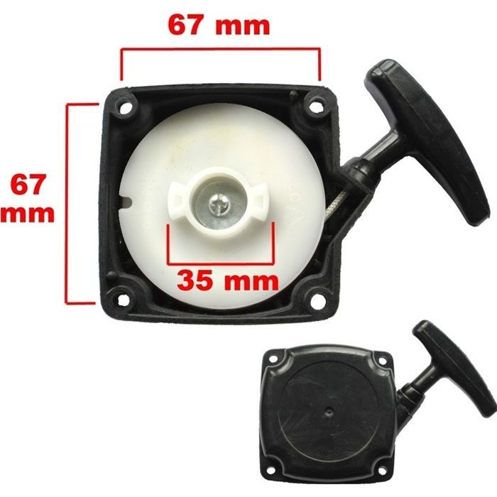4-in-1 Brushcutter Starter – Pole Tool and Auger, Compatible with 49cc/52cc Engines, Black