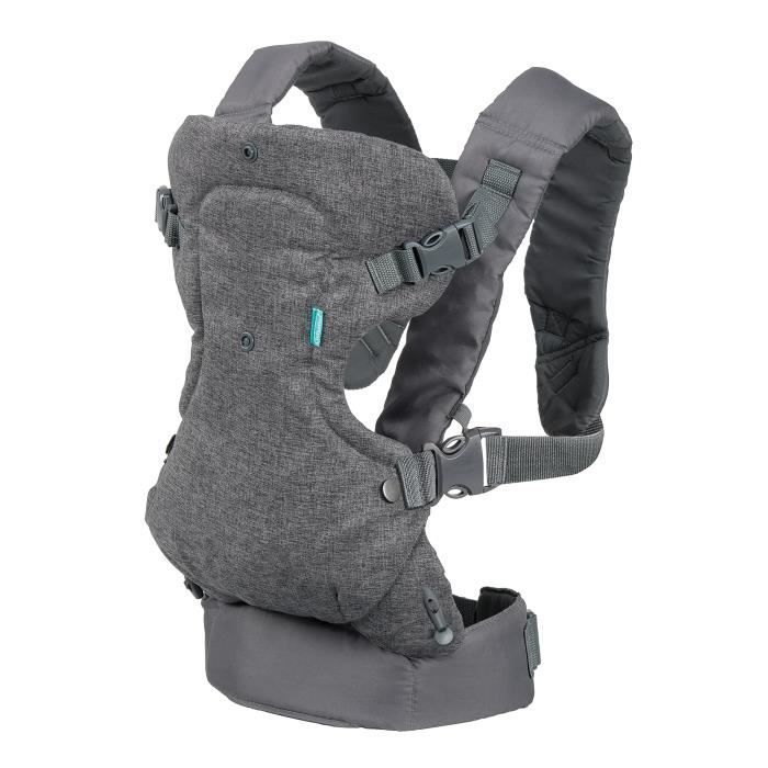 INFANTINO Flip Ergonomic 4-in-1 Baby Carrier, Grey - Ergonomic Flip 4-in-1 - Polyester - From 3.6 to 14.5 kg