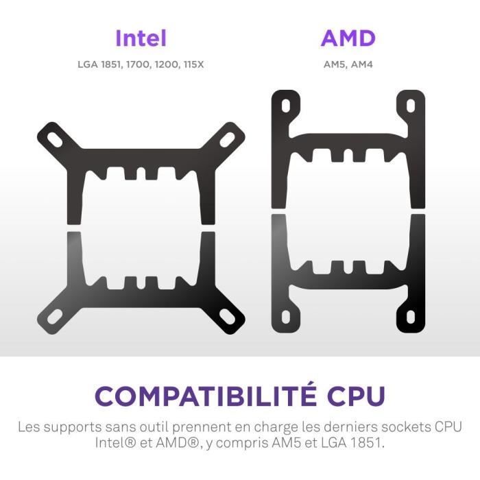 Watercooling - NZXT - RL-KR360-W2 - Kraken Plus 360 RGB - Écran carré 1.54