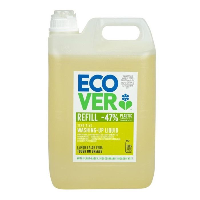 Detergente líquido para lavavajillas Ecover con limón y aloe vera