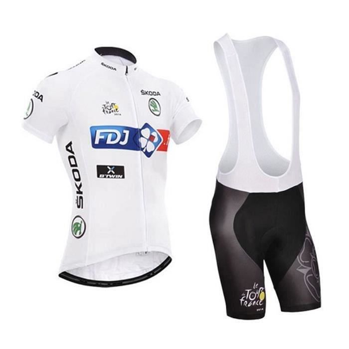 Men's Cycling Clothing Set - Brand - Model - Short Sleeves - White - Breathable