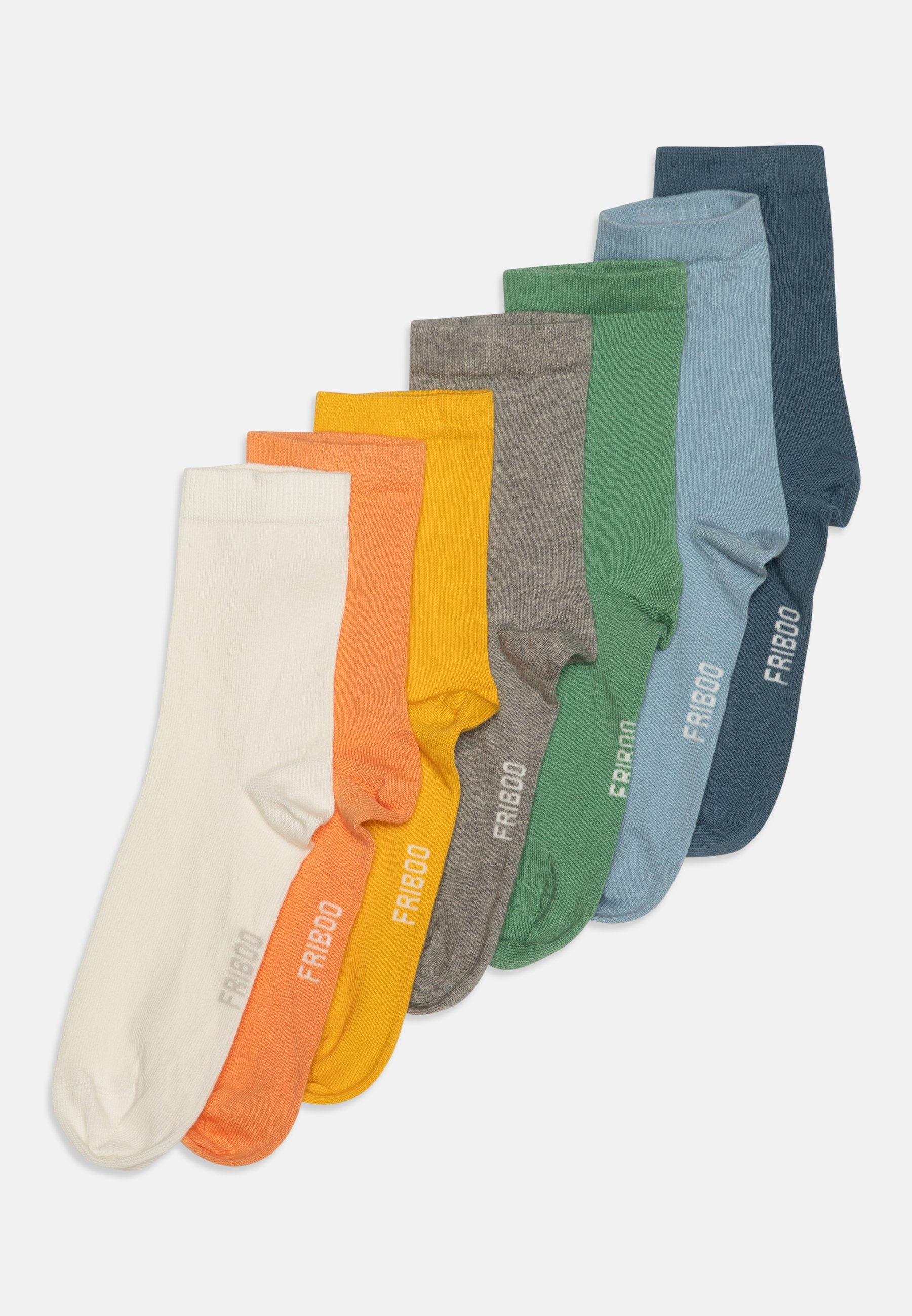 Friboo - Pacote com 7 meias - branco/azul claro/verde claro