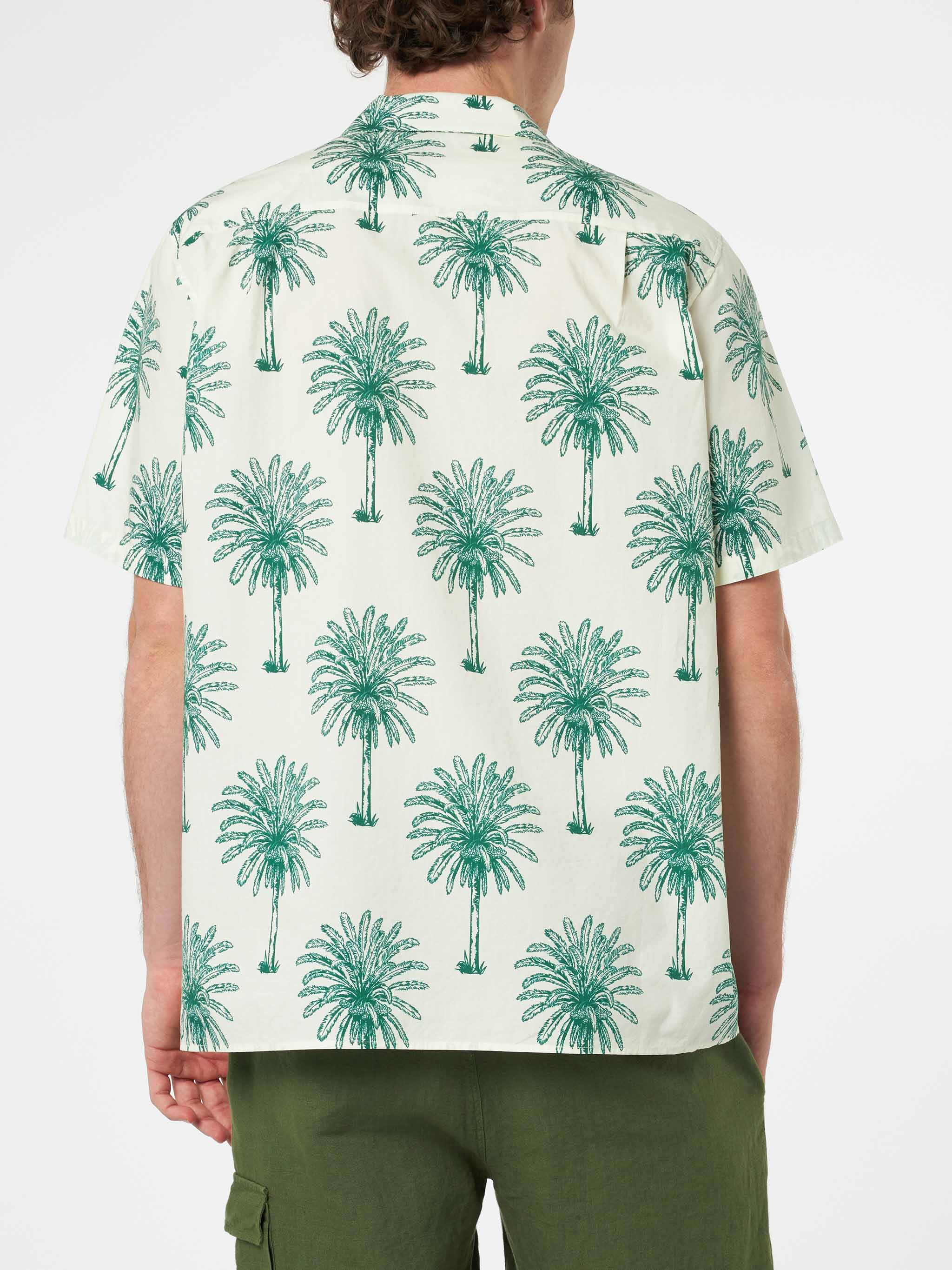 Kalea katoenen herenoverhemd met palmboomprint
