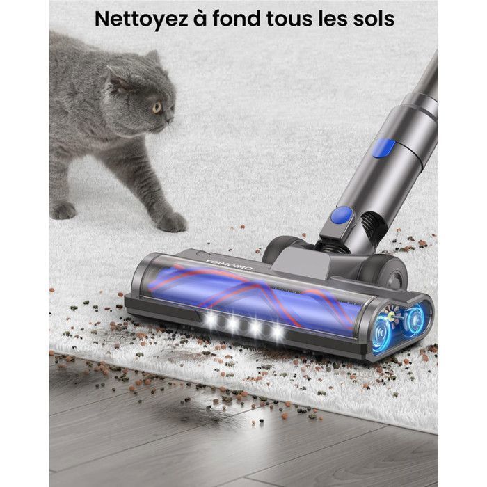 Aspiradora de mano inalámbrica YOIMOIMO - 70000 Pa - 650 W - 70 min de autonomía