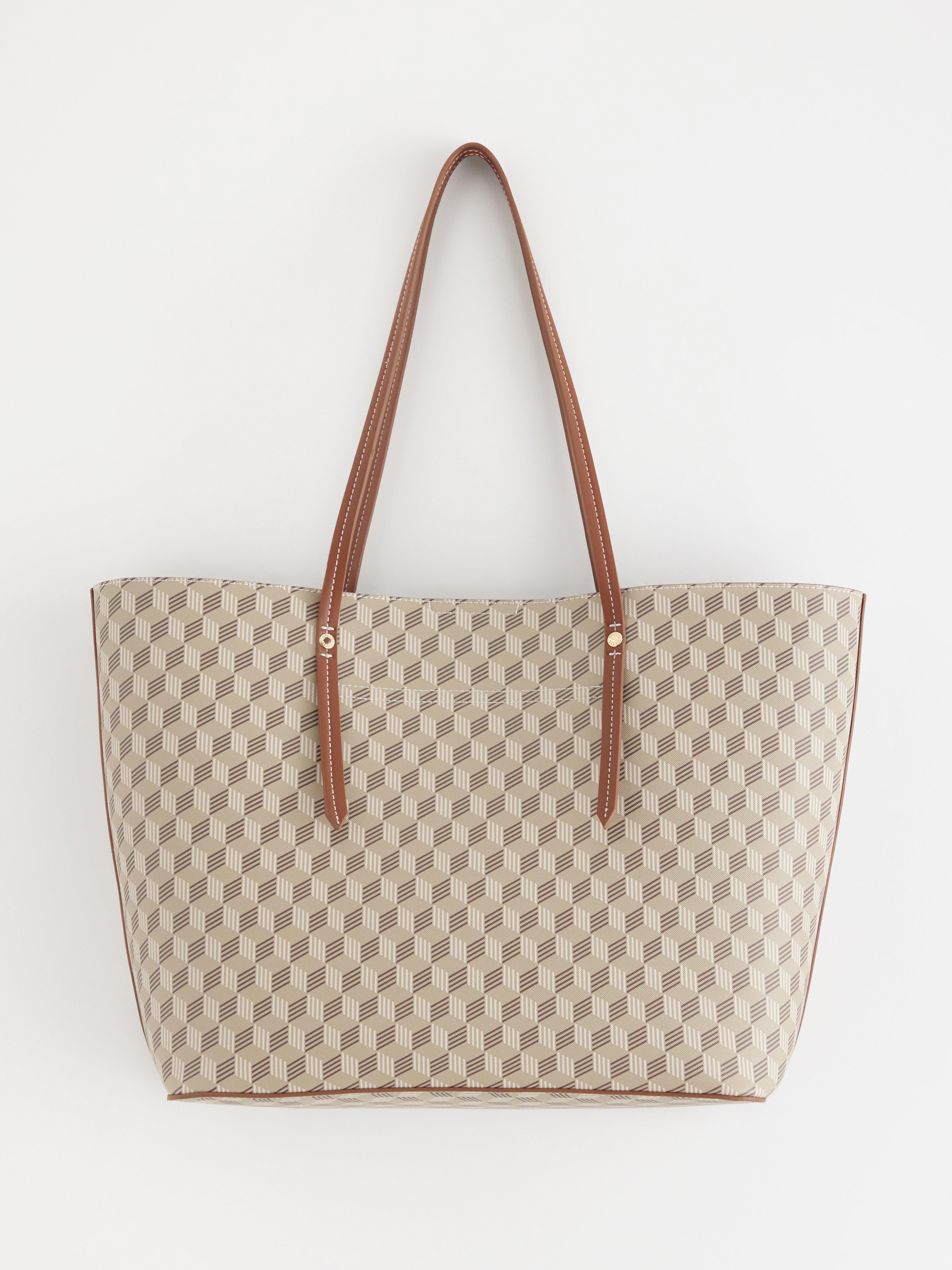 Sac cabas en similicuir beige