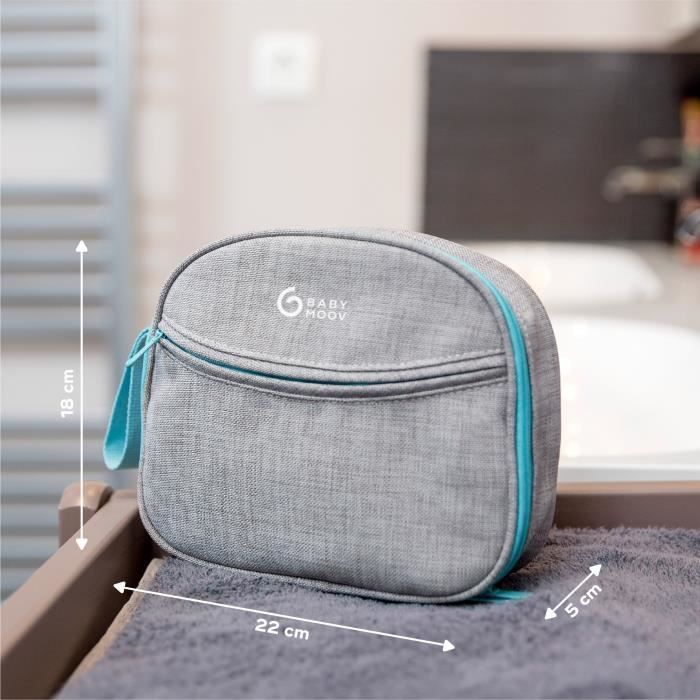 Kit per la cura del bambino Babymoov, 9 accessori, con termometro digitale, blu