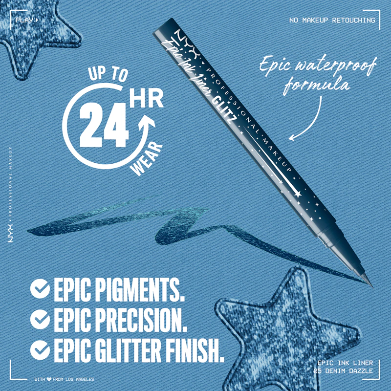 NYX Professional Makeup Epic Ink Glitz metalická oční tužka