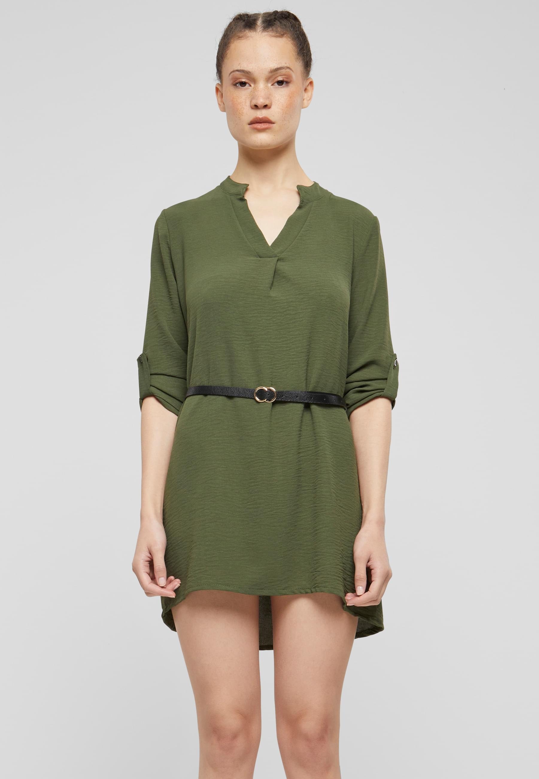 Cloud 5ive TURN-UP MIT GÜRTEL - Blouse - green