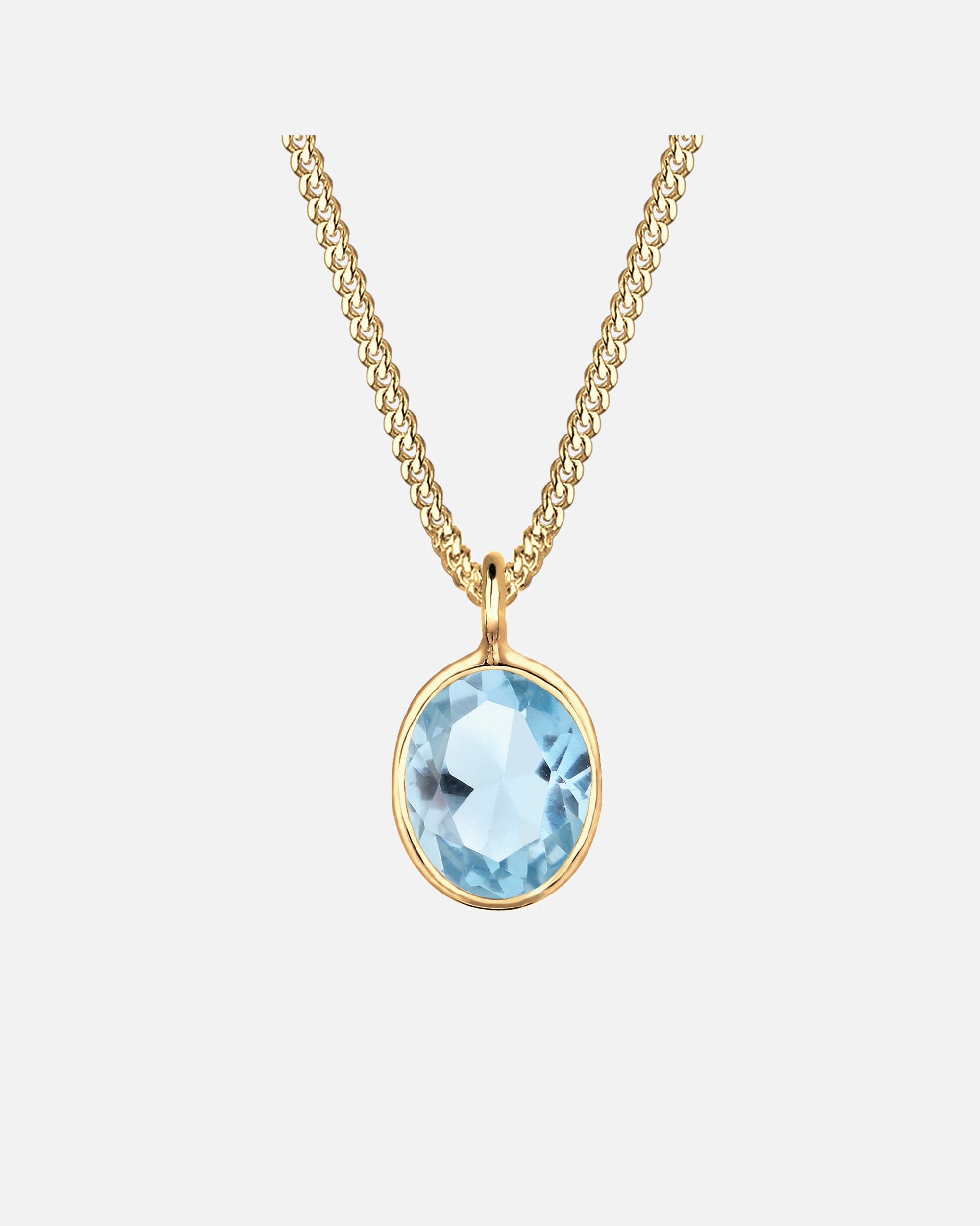Elli Femmes Pendentif solitaire élégant avec topaze bleu clair en argent sterling 925