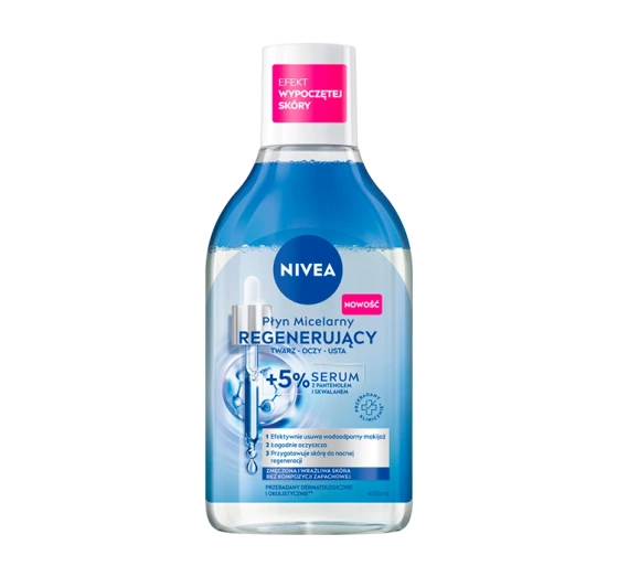 NIVEA dwufazowy regenerujący płyn micelarny do twarzy z 5% serum 400 ml