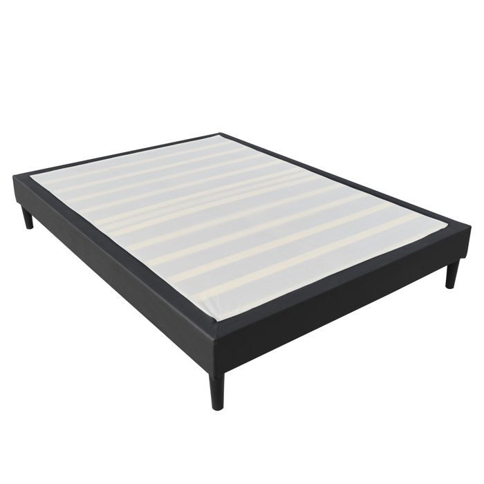 Base de cama desmontable - 120x190 cm - Funda extraíble - Funda lavable - 13 listones de álamo