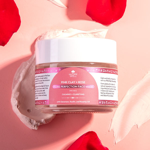 Gesichtsmaske zur Porenverfeinerung mit australischem rosa Ton und Rosen