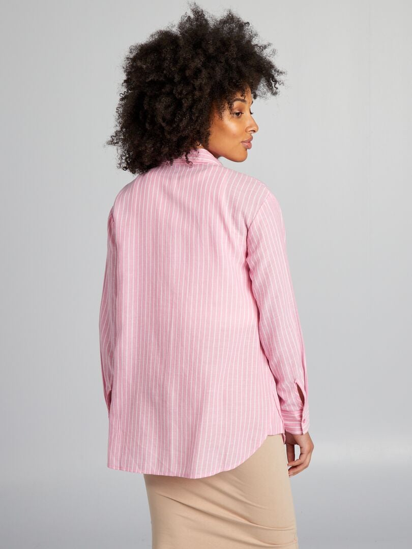 Gestreept zwangerschapsshirt - ROZE