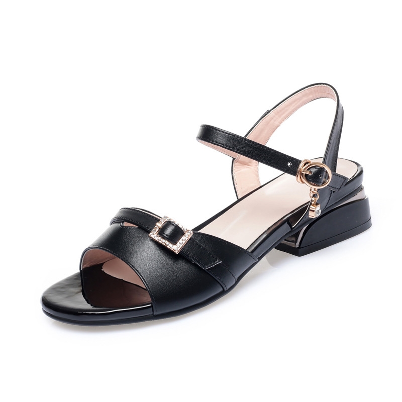 Sandali romani da donna, nuovi sandali estivi eleganti, tacco spesso, comodi, taglie grandi 41 42 43.