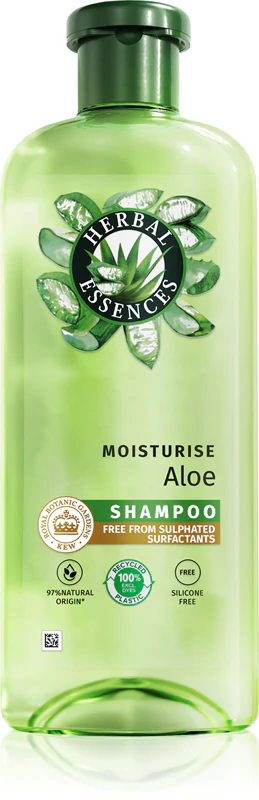 Herbal Essences Aloe Moisturise shampoo, voedend en hydraterend.