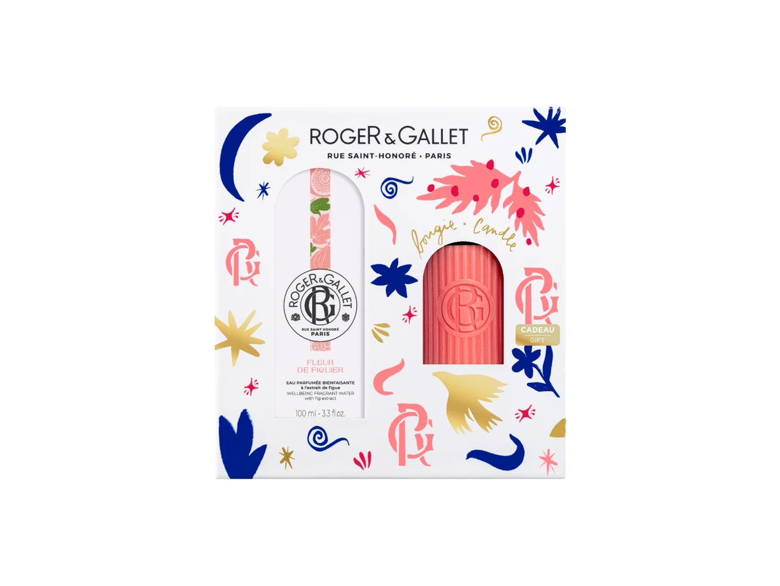 Sada R&G Roger & Gallet Vonda voda + svíčka Noel Fleur De Figuier Bougie