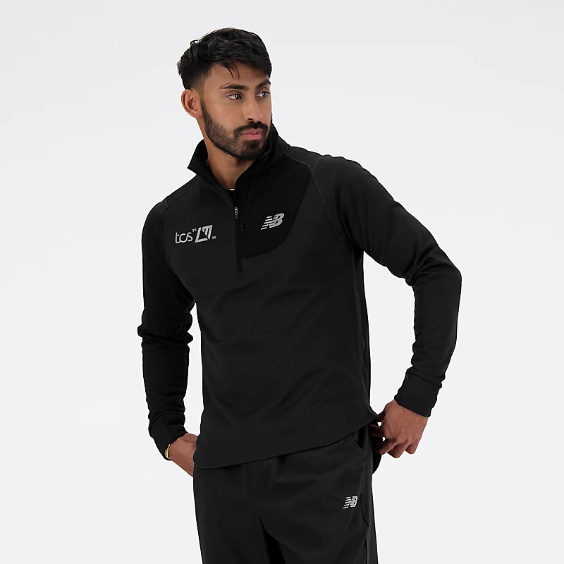 Veste demi-zip NB Heat Grid London Edition pour homme – NOIRE