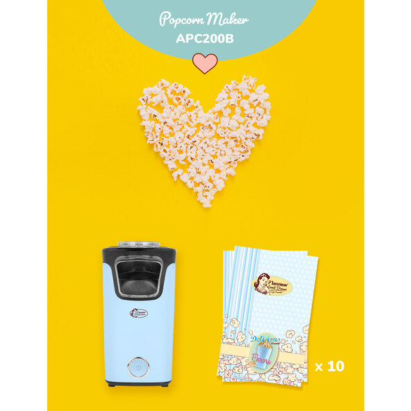 Popcornmachine, blauw