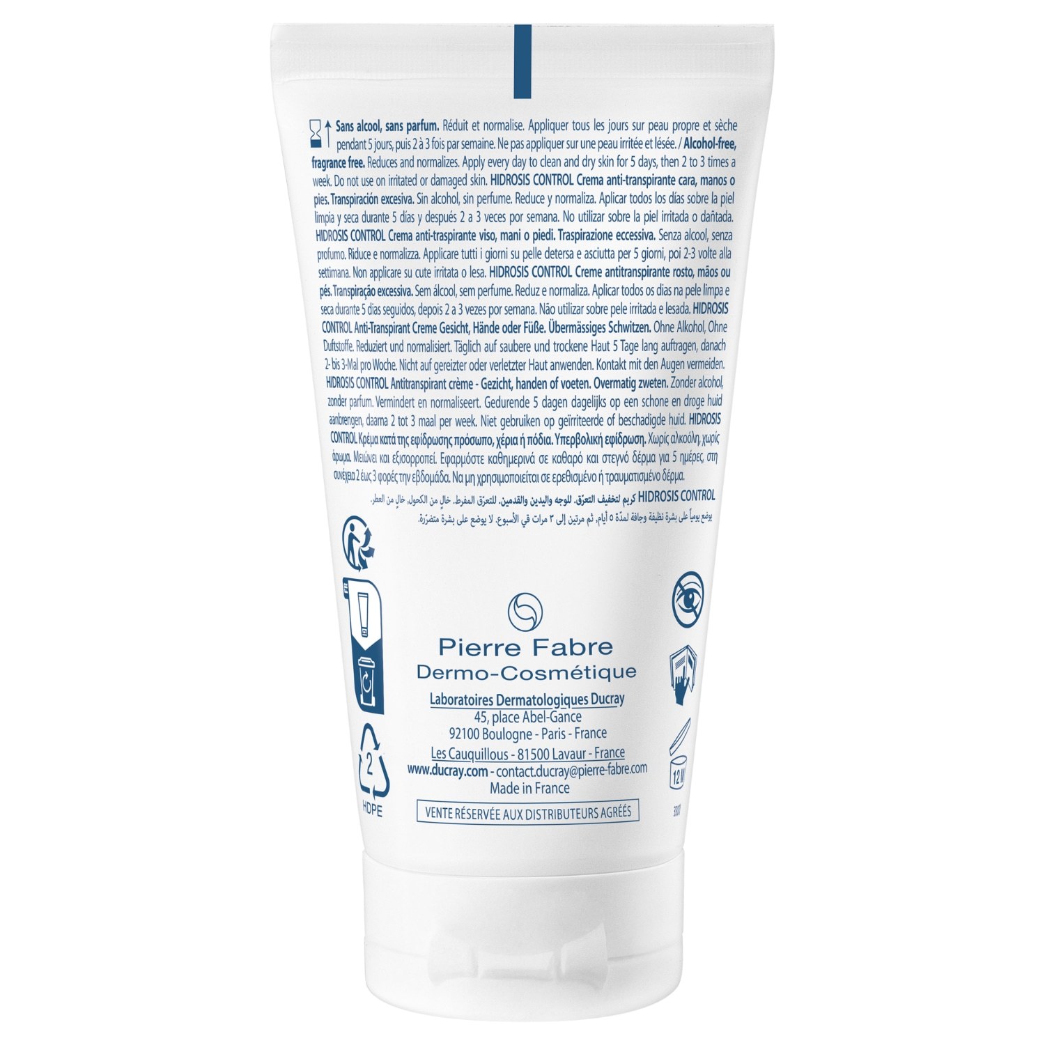 Ducray antiperspirant dezodoračný krém na kontrolu hydratácie – 50 ml
