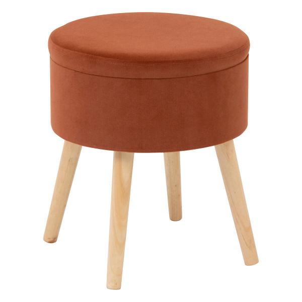 Taboret welurowy ze schowkiem TESS