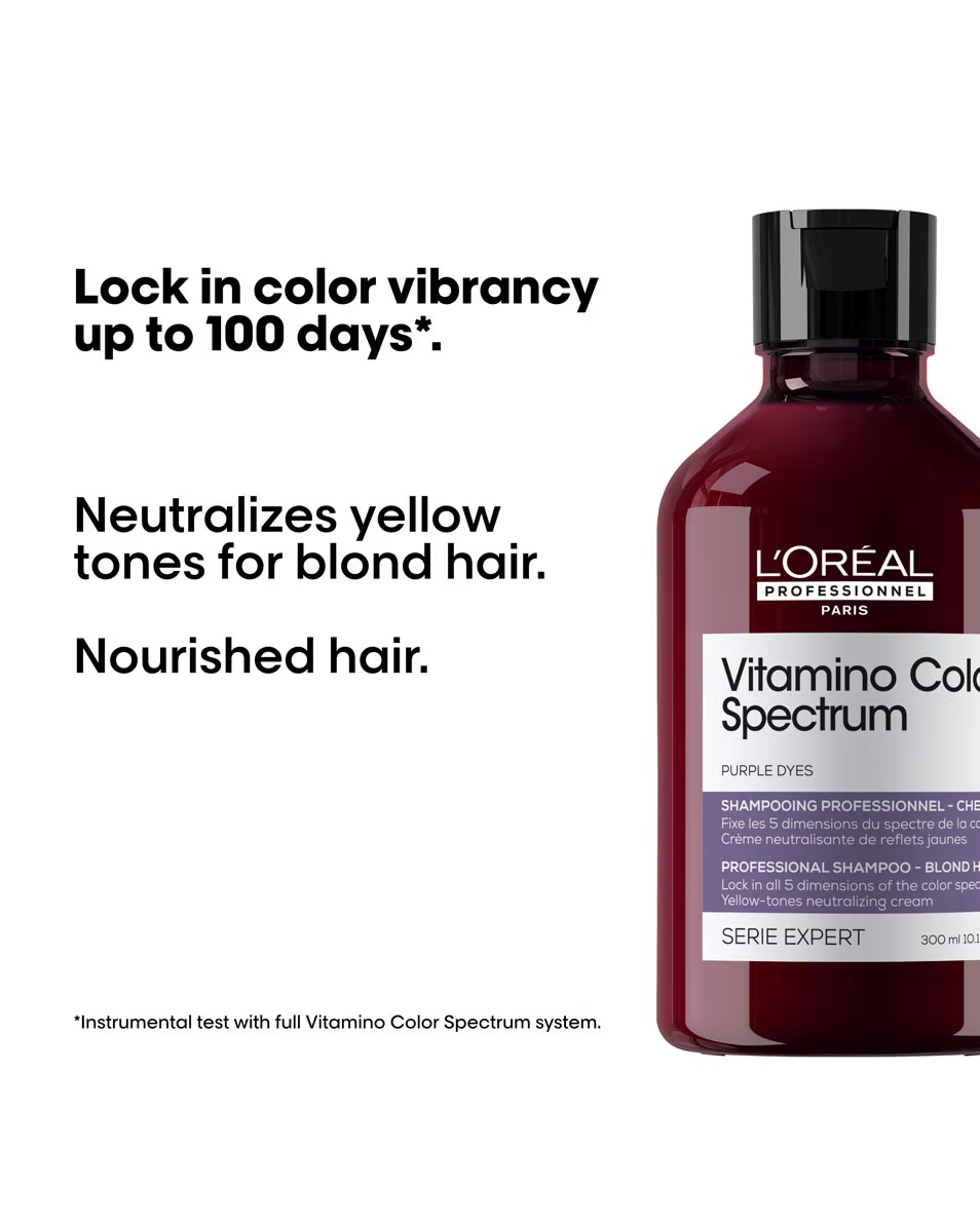 L'ORÉAL PROFESSIONNEL Vitamino Color Spectrum Purple Șampon - Pentru păr blond