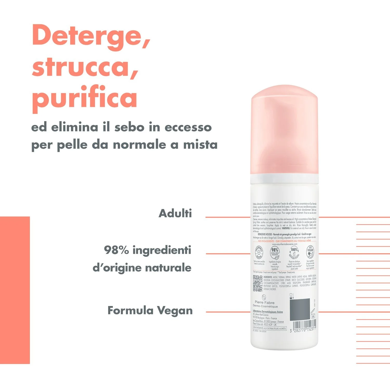Les Essentiels Mousse Detergente Opacizzante - Mousse detergente viso