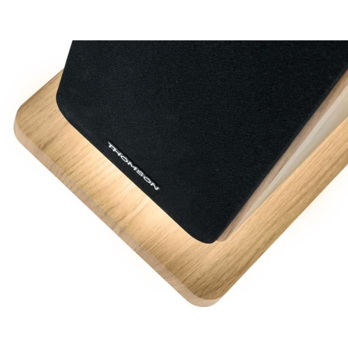 Altavoz Bluetooth tipo torre - THOMSON - Madera/Negro - 120W, Óptico, USB, Ecualizador, TWS, Control remoto, Fuente de alimentación de 230V