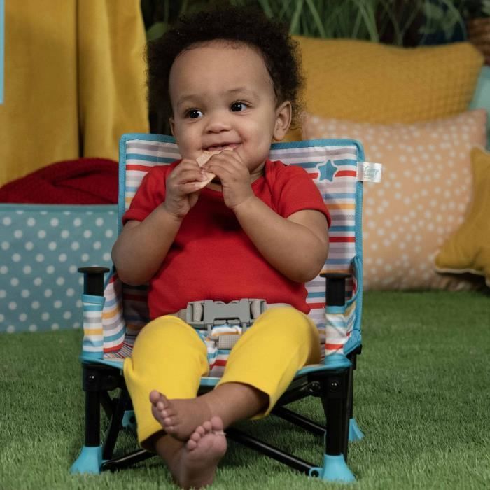 DISNEY BABY - MICKEY - Opvouwbare, draagbare reisstoelverhoger, lichtgewicht en gemakkelijk schoon te maken, inclusief draagtas.