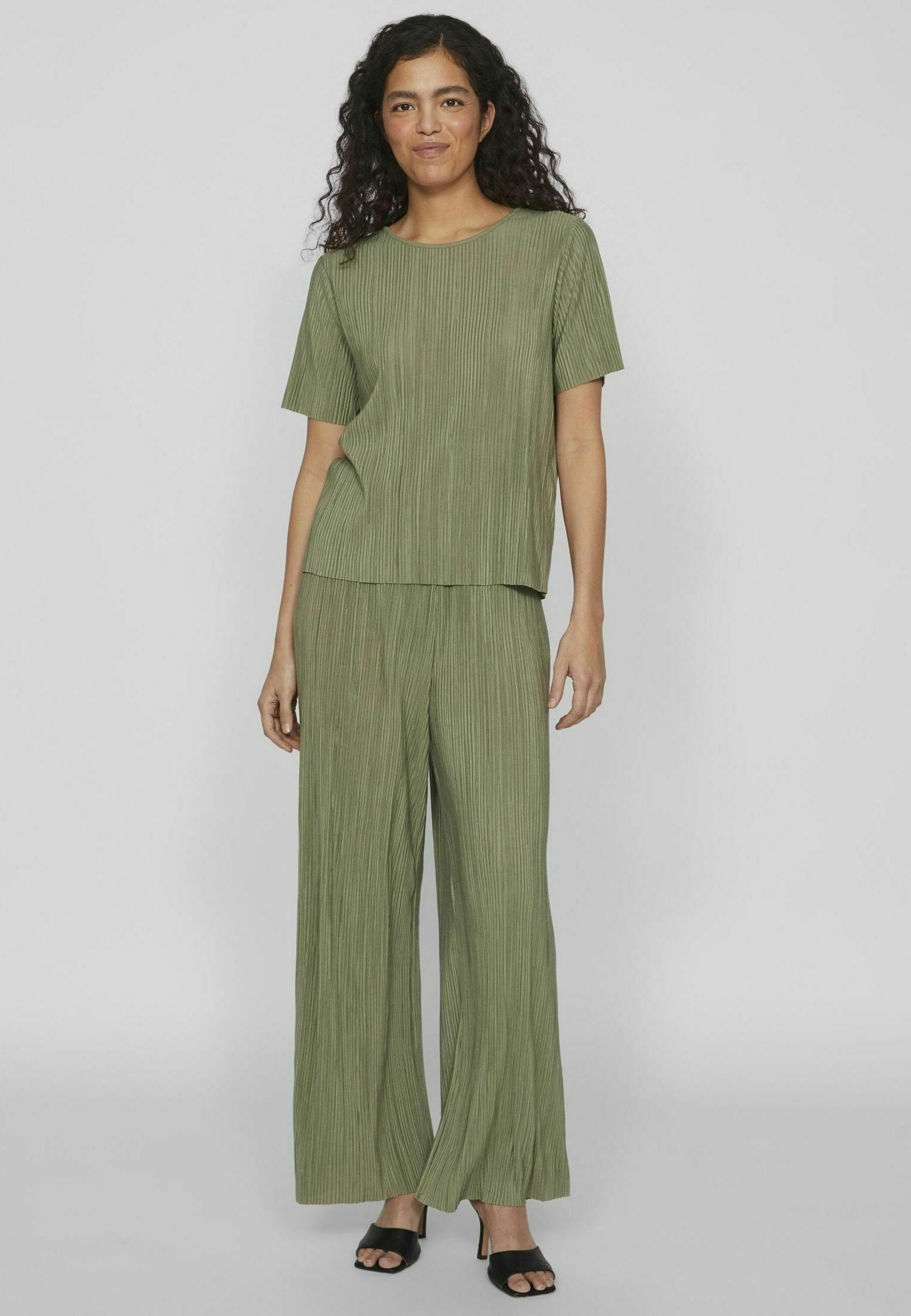 VILA VIPLISA O-NECK NOOS - Camicetta - verde petrolio