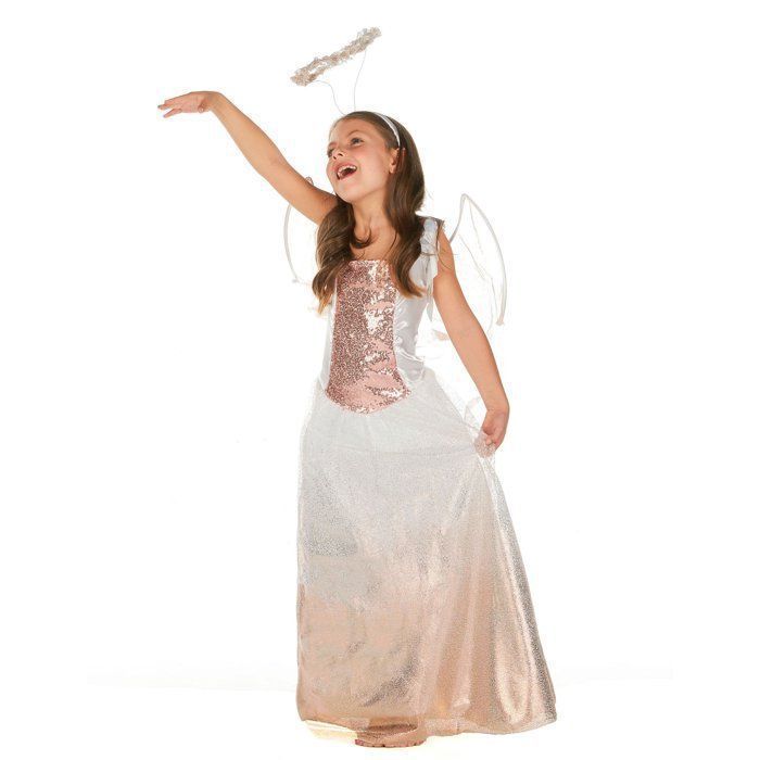 Fantasia - Fantasia de anjo em ouro rosa para meninas