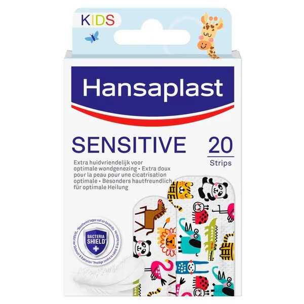 Hansaplast Sensitive Kids lepilni trakovi<br>Medicinski pripomoček - 20 kosov