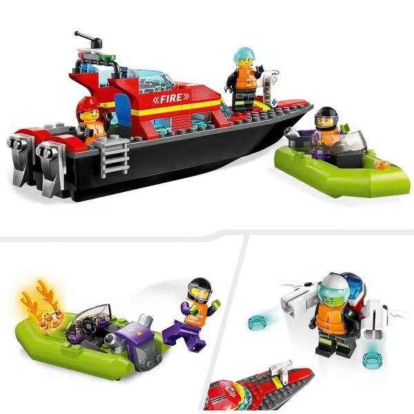 LEGO City 60373 Vatrogasni spasilački brod<br>8 cm x 23 cm x 7 cm