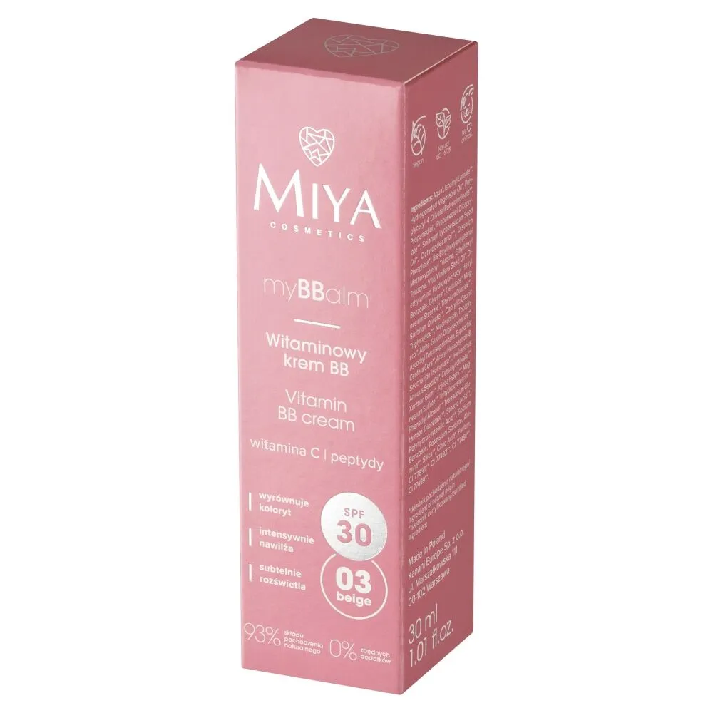 Miya myBBalm BB SPF30 - Witaminowy krem BB SPF30 03 Beige 30ml
