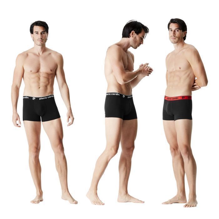 Pierrecardin Boxer Homme  Caleçon Homme - Noir  (Lot de 4)