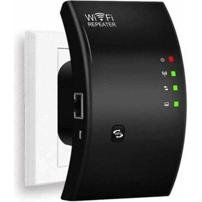 Répéteur WiFi N300 Amplificateur Signal Extender 1 Port Ethernet Couvre 200㎡ Facile Installer Compatible Toutes Box